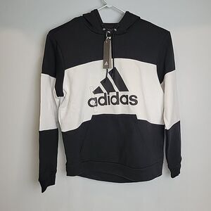 Adidas M PG Color Block  Athletics Pullover  Hoodie FN6373 Mens Size Large Black